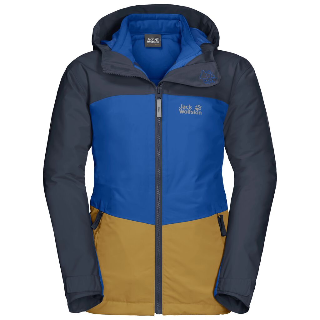 Jack Wolfskin ARGON ICE μπουφαν 3 σε 1 παιδικά χρυσο χρωμα | GR4207676